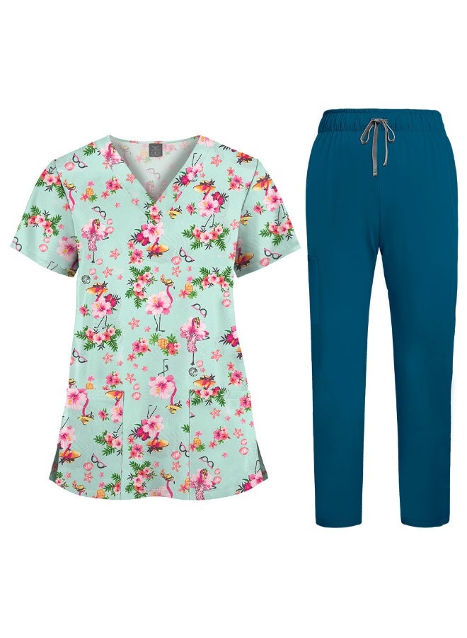 Women's Elastic Doctor Nurse Surgical Gown Work Clothes - Image 1